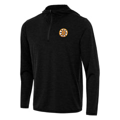 Boston Bruins Antigua Tidy Quarter-Zip Hoodie - Heather Black - NHL