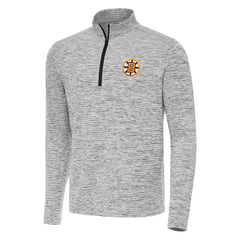 Boston Bruins Antigua Cause Quarter-Zip Jacket - Black - NHL