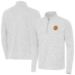 Boston Bruins Antigua Cause Quarter-Zip Jacket - Gray - NHL