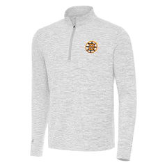 Boston Bruins Antigua Cause Quarter-Zip Jacket - Gray - NHL