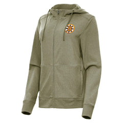 Boston Bruins Antigua Women's Seeker Full-Zip Hoodie - Olive - NHL
