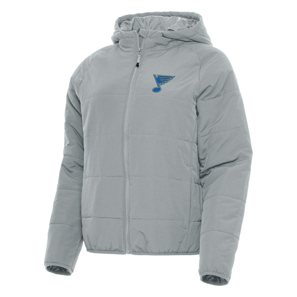 St. Louis Blues Antigua Women's Raglan Universe Full-Zip Hooded Jacket - Gray - NHL