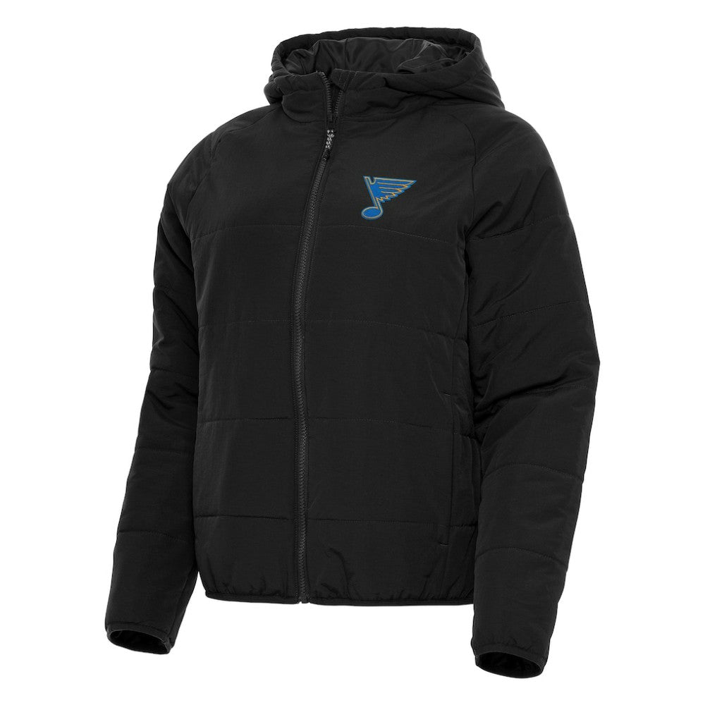 St. Louis Blues Antigua Women's Raglan Universe Full-Zip Hooded Jacket - Black - NHL