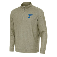 St. Louis Blues Antigua Subtle Quarter-Zip Sweatshirt - Olive - NHL