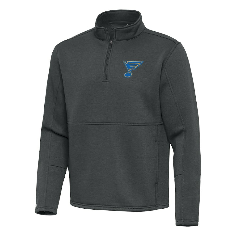 St. Louis Blues Antigua Twist Quarter-Zip Pullover Jacket - Pewter - NHL