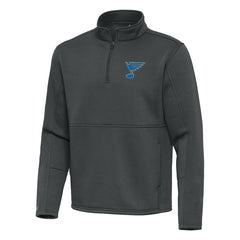 St. Louis Blues Antigua Twist Quarter-Zip Pullover Jacket - Pewter - NHL