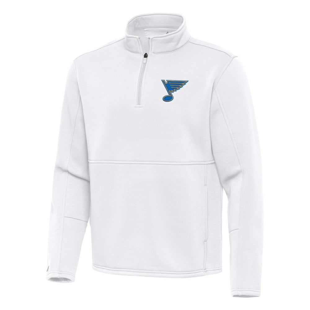 St. Louis Blues Antigua Twist Quarter-Zip Pullover Jacket - White - NHL