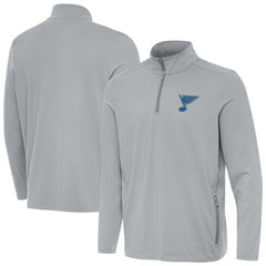St. Louis Blues Antigua Perilous Quarter-Zip Sweatshirt - Gray - NHL