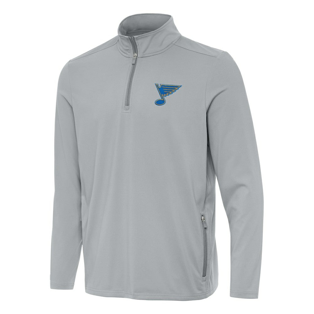 St. Louis Blues Antigua Perilous Quarter-Zip Sweatshirt - Gray - NHL