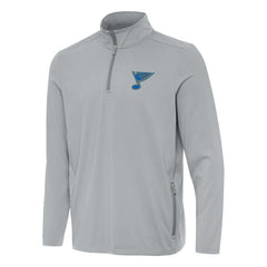St. Louis Blues Antigua Perilous Quarter-Zip Sweatshirt - Gray - NHL