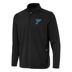 St. Louis Blues Antigua Perilous Quarter-Zip Sweatshirt - Black - NHL