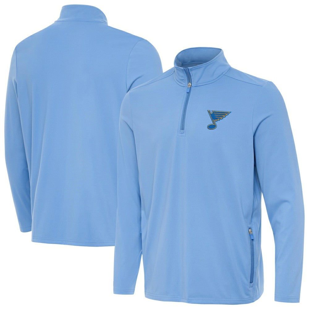 St. Louis Blues Antigua Perilous Quarter-Zip Sweatshirt - Blue - NHL