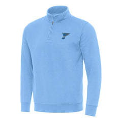 St. Louis Blues Antigua Victory Quarter-Zip Pullover Top - Blue - NHL