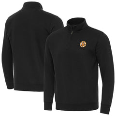 Boston Bruins Antigua Victory Quarter-Zip Pullover Top - Black - NHL