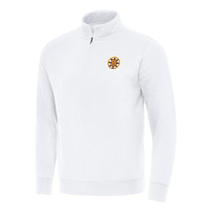 Boston Bruins Antigua Victory Quarter-Zip Pullover Top - White - NHL
