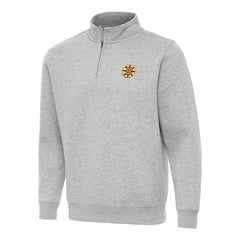 Boston Bruins Antigua Victory Quarter-Zip Pullover Top - Heather Gray - NHL