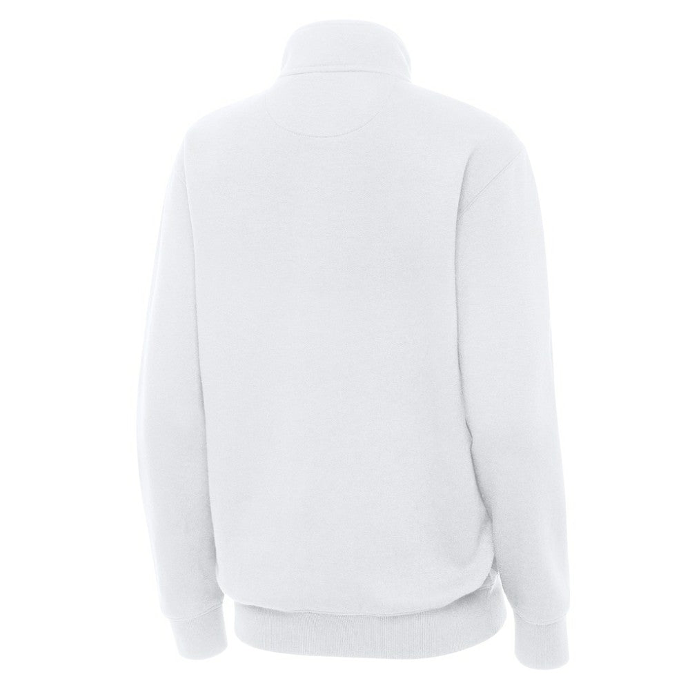 Boston Bruins Antigua Women's Victory Quarter-Zip Pullover Top - White - NHL