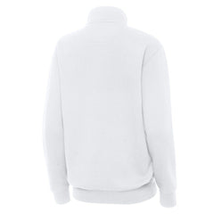Boston Bruins Antigua Women's Victory Quarter-Zip Pullover Top - White - NHL