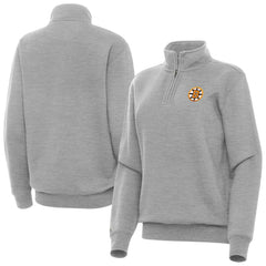 Boston Bruins Antigua Women's Victory Quarter-Zip Pullover Top - Heather Gray - NHL
