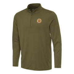Boston Bruins Antigua Reprocess Quarter-Zip Pullover - Olive - NHL
