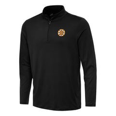 Boston Bruins Antigua Reprocess Quarter-Zip Pullover - Black - NHL
