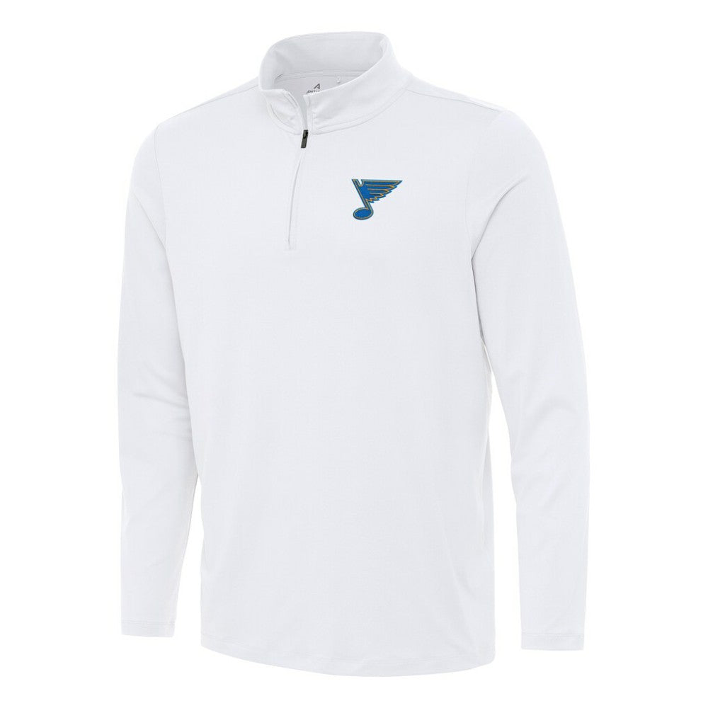 St. Louis Blues Antigua Reprocess Quarter-Zip Pullover - White - NHL