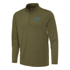 St. Louis Blues Antigua Reprocess Quarter-Zip Pullover - Olive - NHL