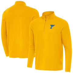 St. Louis Blues Antigua Intent Quarter-Zip Top - Gold - NHL