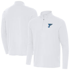 St. Louis Blues Antigua Intent Quarter-Zip Top - White - NHL