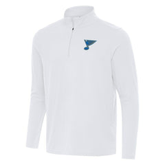 St. Louis Blues Antigua Intent Quarter-Zip Top - White - NHL