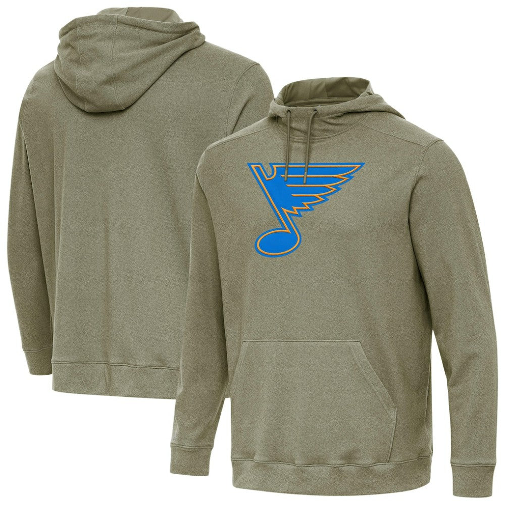 St. Louis Blues Antigua Cloud Pullover Hoodie - Olive - NHL