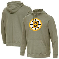 Boston Bruins Antigua Cloud Pullover Hoodie - Olive - NHL