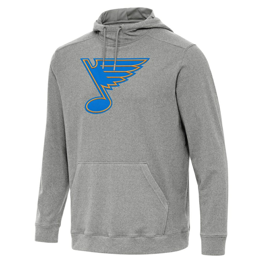 St. Louis Blues Antigua Cloud Pullover Hoodie - Heather Black - NHL