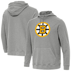 Boston Bruins Antigua Cloud Pullover Hoodie - Heather Black - NHL
