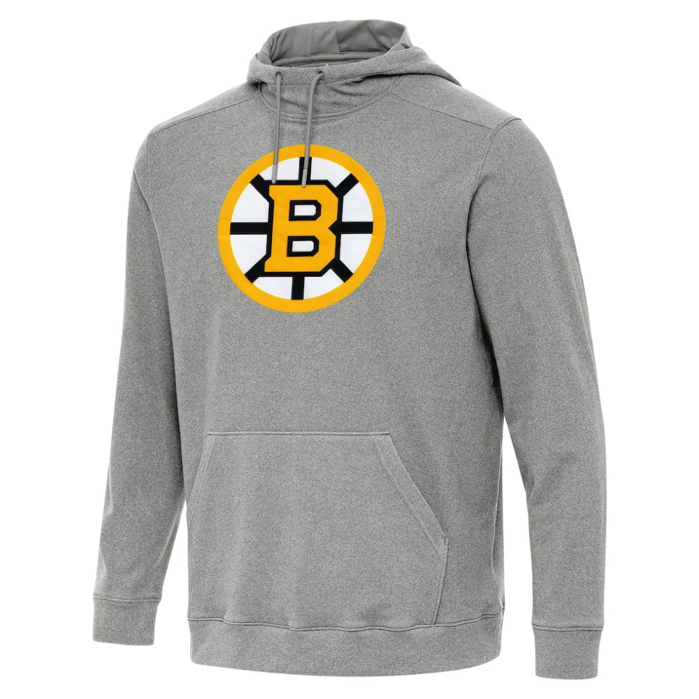 Boston Bruins Antigua Cloud Pullover Hoodie - Heather Black - NHL