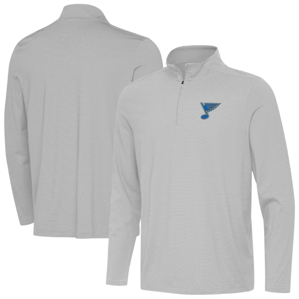 St. Louis Blues Antigua Twine Quarter-Zip Pullover - Gray - NHL
