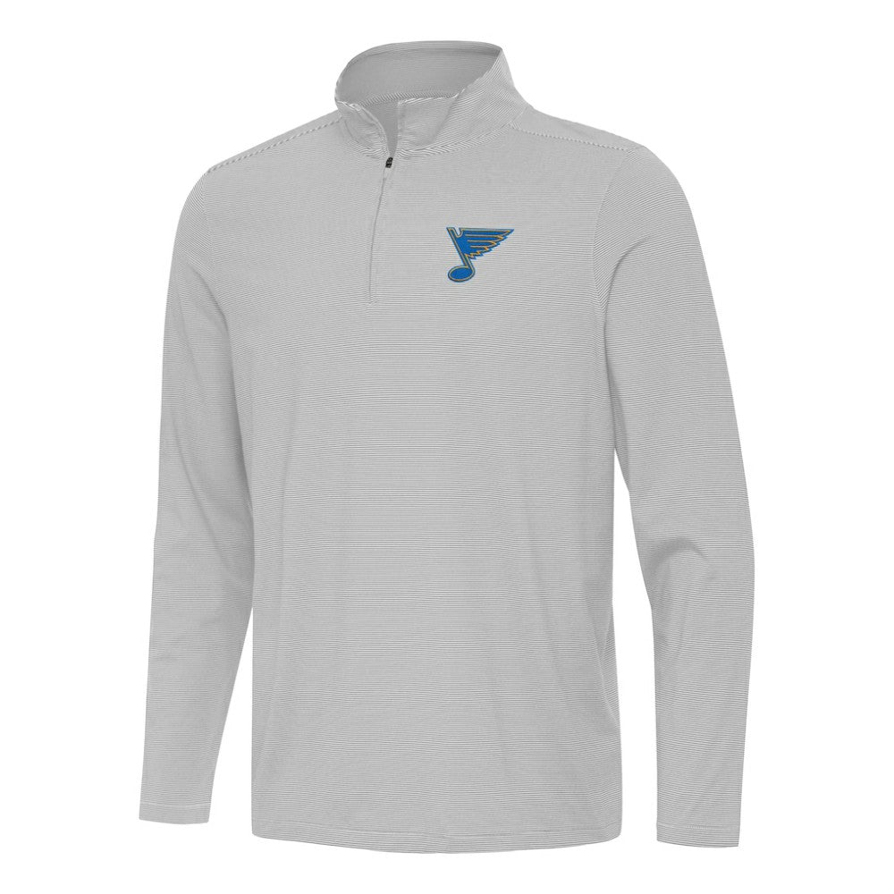 St. Louis Blues Antigua Twine Quarter-Zip Pullover - Gray - NHL