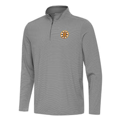 Boston Bruins Antigua Twine Quarter-Zip Pullover - Black - NHL
