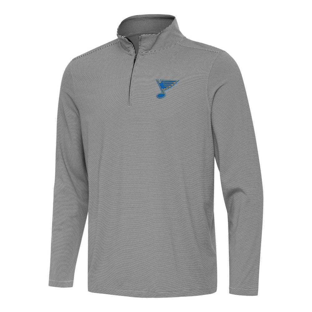 St. Louis Blues Antigua Twine Quarter-Zip Pullover - Black - NHL