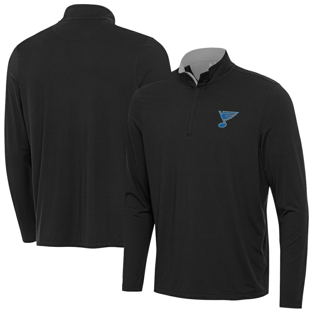 St. Louis Blues Antigua Content Quarter-Zip Jacket - Heather Gray - NHL