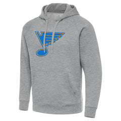 St. Louis Blues Antigua Victory Tall Pullover Hoodie - Heather Gray - NHL
