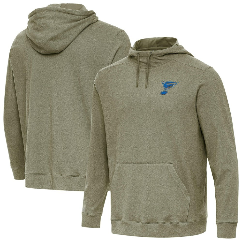 St. Louis Blues Antigua Cloud Pullover Hoodie - Olive - NHL