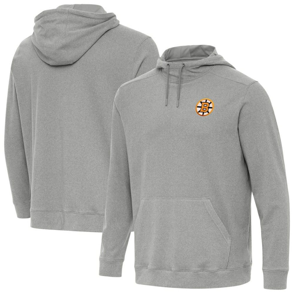 Boston Bruins Antigua Cloud Pullover Hoodie - Heather Gray - NHL
