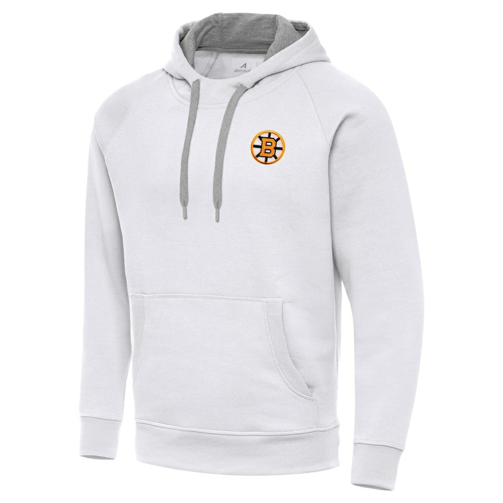 Boston Bruins Antigua Victory Pullover Hoodie - White - NHL