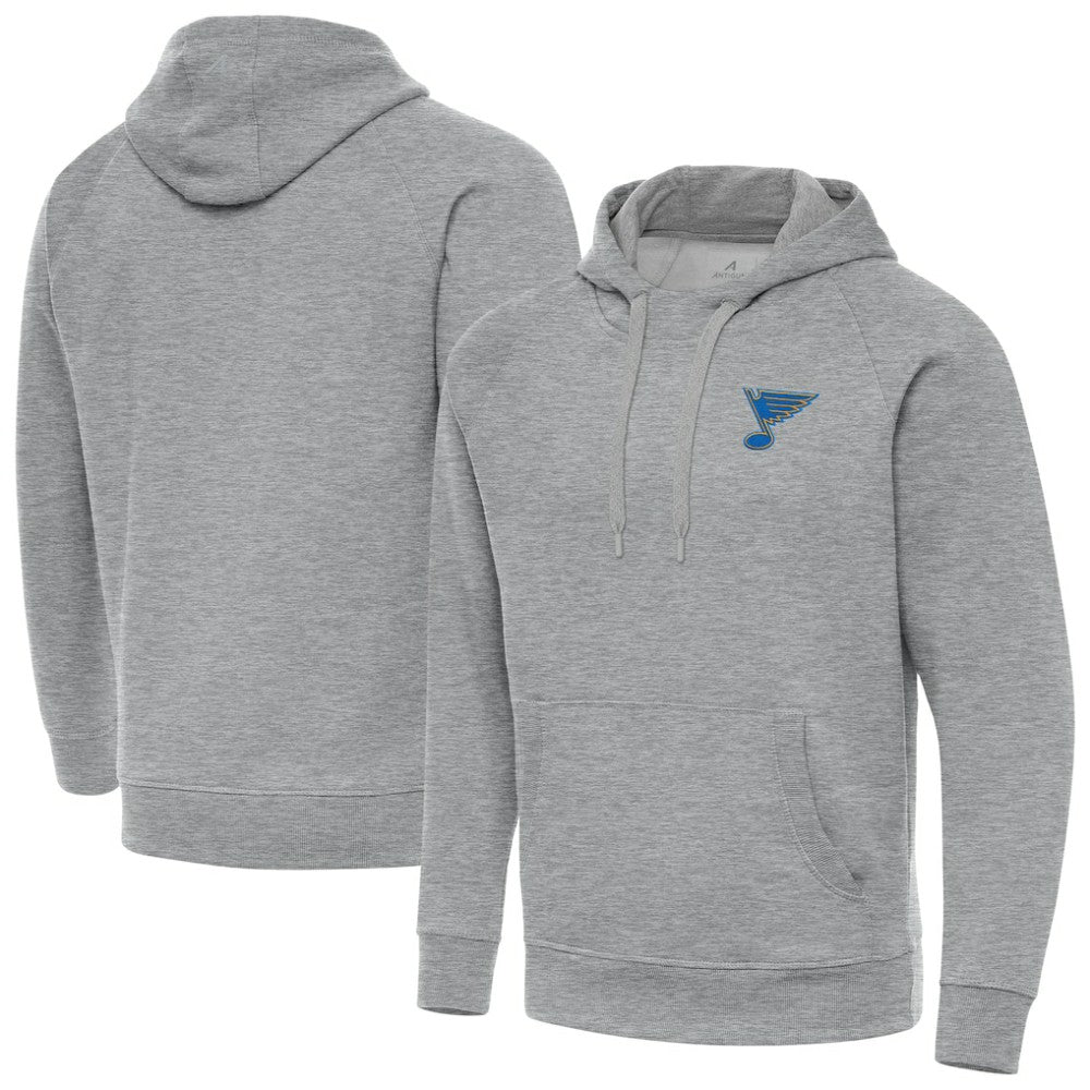 St. Louis Blues Antigua Victory Pullover Hoodie - Heather Gray - NHL
