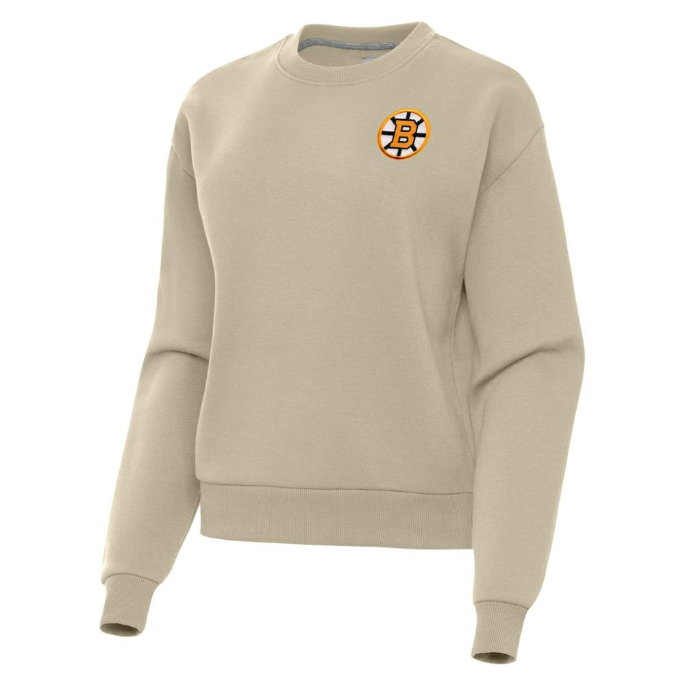 Boston Bruins Antigua Women's Victory Pullover Sweatshirt - Khaki - NHL