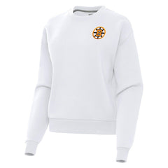 Boston Bruins Antigua Women's Victory Pullover Sweatshirt - White - NHL