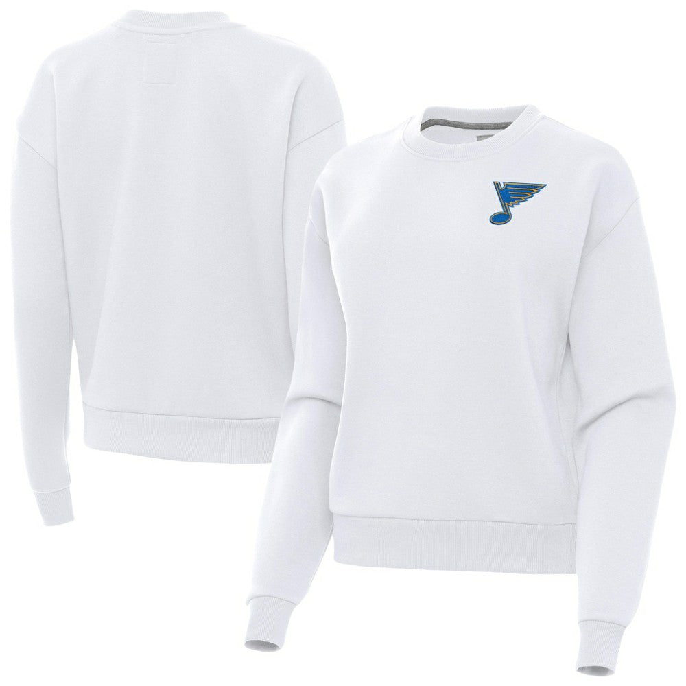St. Louis Blues Antigua Women's Victory Pullover Sweatshirt - White - NHL