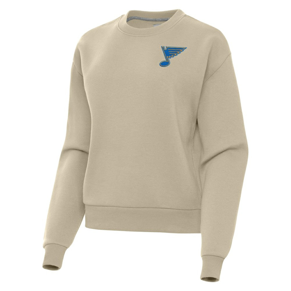 St. Louis Blues Antigua Women's Victory Pullover Sweatshirt - Khaki - NHL