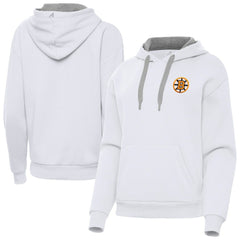 Boston Bruins Antigua Women's Victory Pullover Hoodie - White - NHL